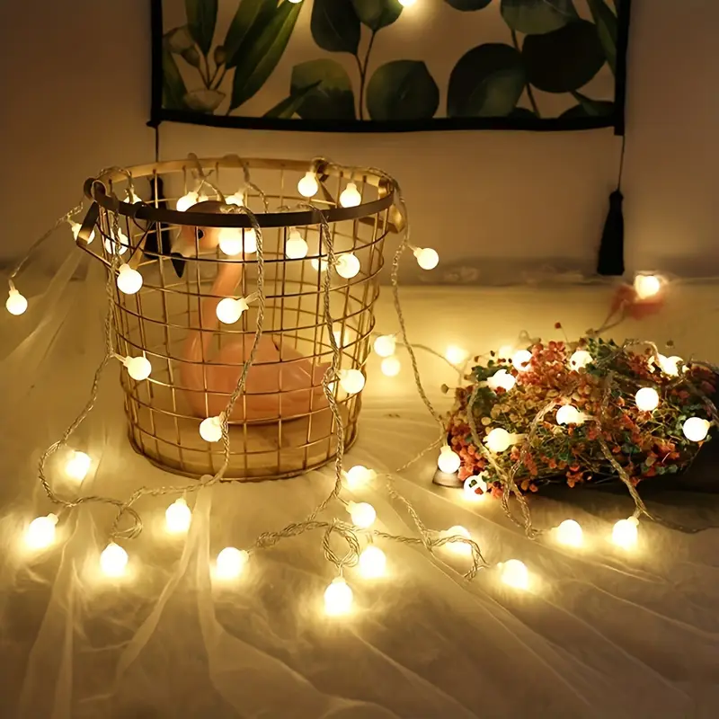 Instalație Becuri LED 6m, 40 LED-uri Lumină Caldă – Decor Terasă, Grădină, Cameră [14]