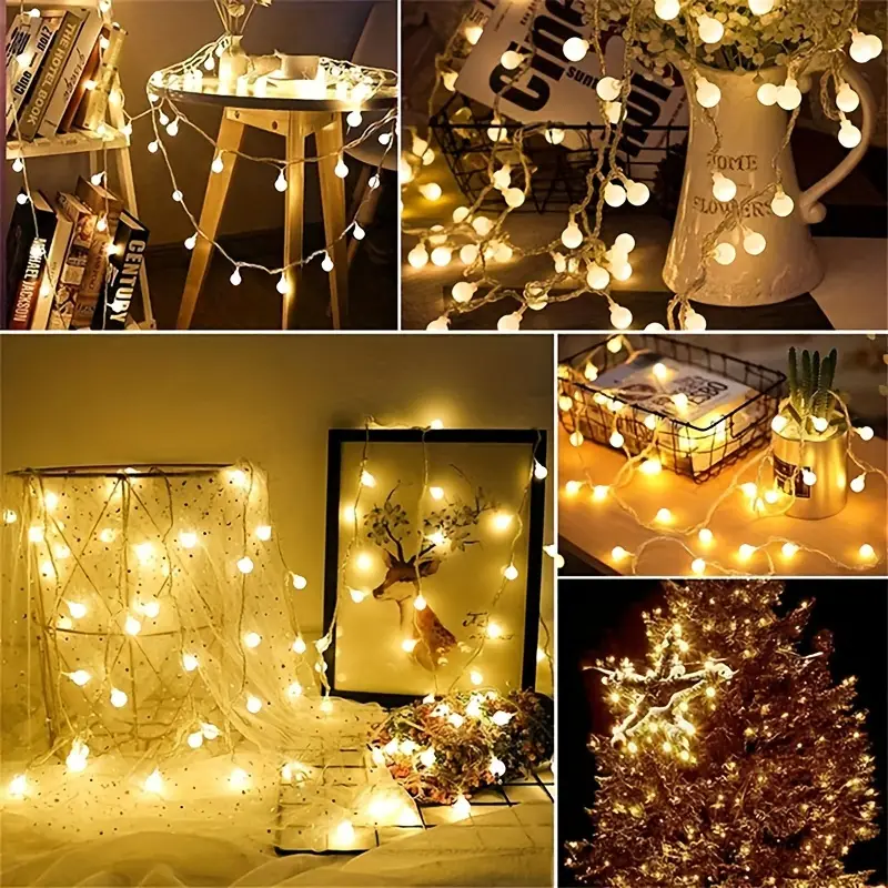 Instalație Becuri LED 6m, 40 LED-uri Lumină Caldă – Decor Terasă, Grădină, Cameră [4]