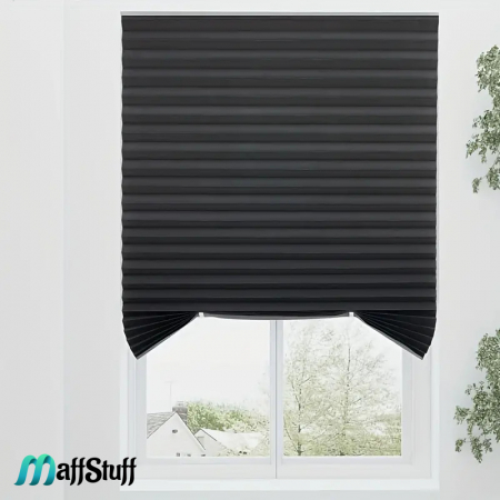Jaluzea fereastră PVC Jaluzea textilă autoadezivă Prindere ușoară pentru jaluzea Jaluzele decorative pentru ferestre Întunecare ferestre PVC Îmbunătățire ambient interior Înfrumusețare fereastră PVC [3]