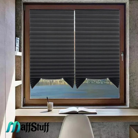 Jaluzea fereastră PVC Jaluzea textilă autoadezivă Prindere ușoară pentru jaluzea Jaluzele decorative pentru ferestre Întunecare ferestre PVC Îmbunătățire ambient interior Înfrumusețare fereastră PVC [16]