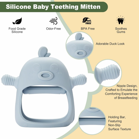 Jucărie Dentiție Bebeluși – Silicon Moale, Fără BPA, Multicolor [4]
