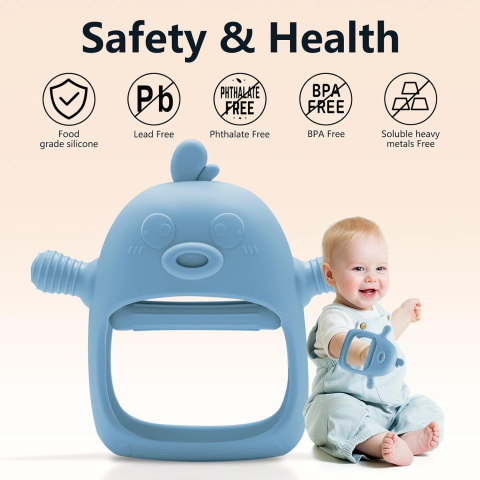 Jucărie Dentiție Bebeluși – Silicon Moale, Fără BPA, Multicolor [6]