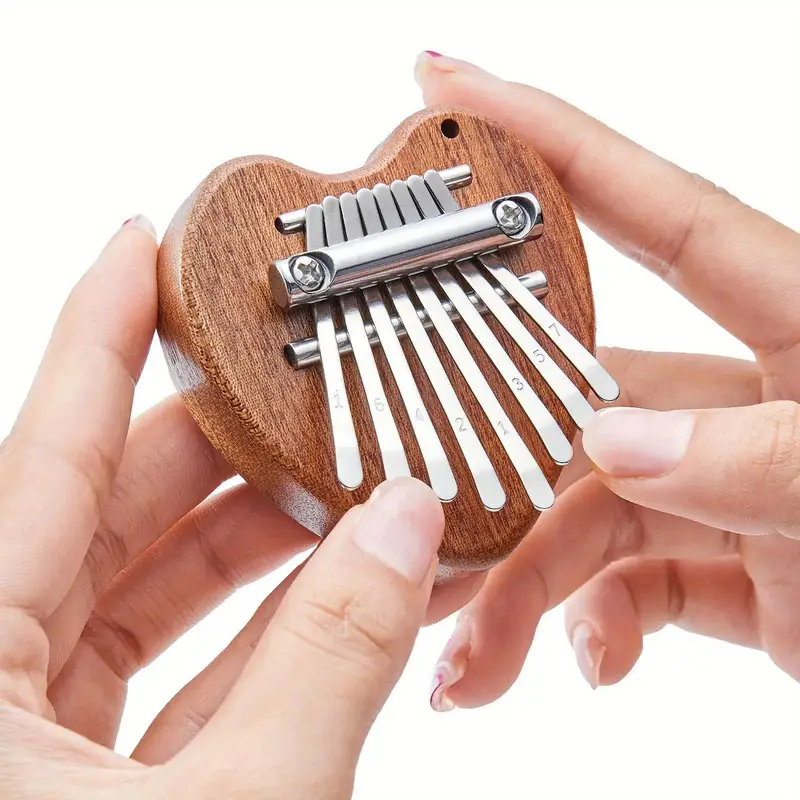 Activități Recreative - Drumeții - Kalimba din Lemn – Instrument Muzical cu 8 Note, Ideal pentru Relaxare și Hobby