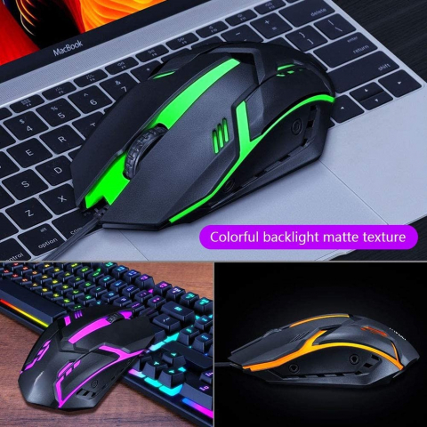 Kit Tastatura si Mouse Gaming RGB cu Fir [6]