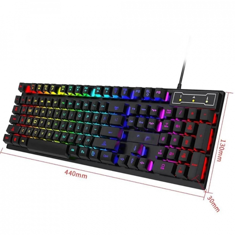 Kit Tastatura si Mouse Gaming RGB cu Fir [1]