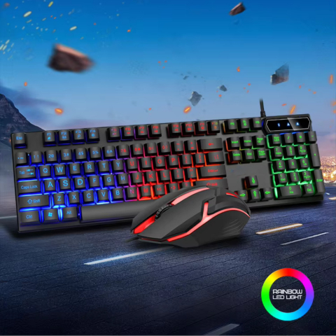 Kit Tastatura si Mouse Gaming RGB cu Fir [17]