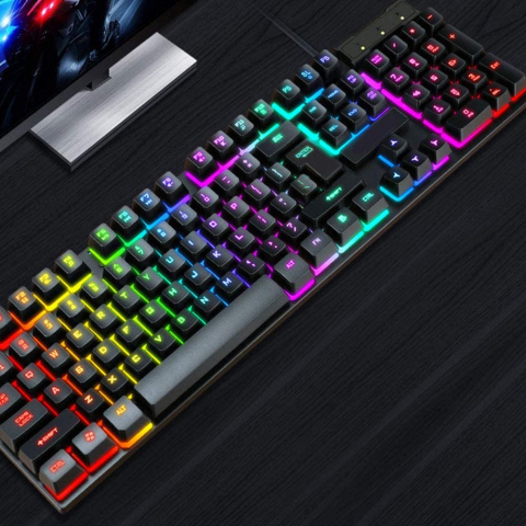 Kit Tastatura si Mouse Gaming RGB cu Fir [11]