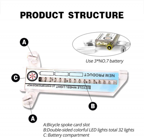 Lampa LED pentru Bicicleta – Lumina RGB Dinamica, Compatibilitate Universala [12]