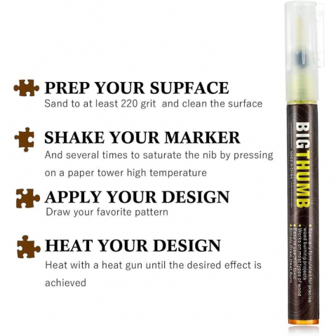 marker pirogravură lemn marker efect ars lemn marker DIY lemn marker personalizare lemn marker vopsea lemn marker cadouri personalizate lemn marker jucării lemn marker artizanat lemn marker desen lemn marker scris lemn [21]