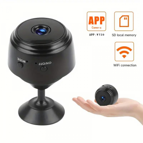 Mini cameră supraveghere wireless WiFi IP HD 1080P – securitate acasă & monitorizare bebeluși [1]
