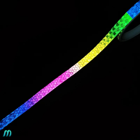Banda adeziva reflectorizanta multicolor Banda reflectorizanta adeziva tip fagure autocolant reflectorizant multicolor banda reflectorizanta biciclete banda reflectorizanta haine banda reflectorizanta auto [14]