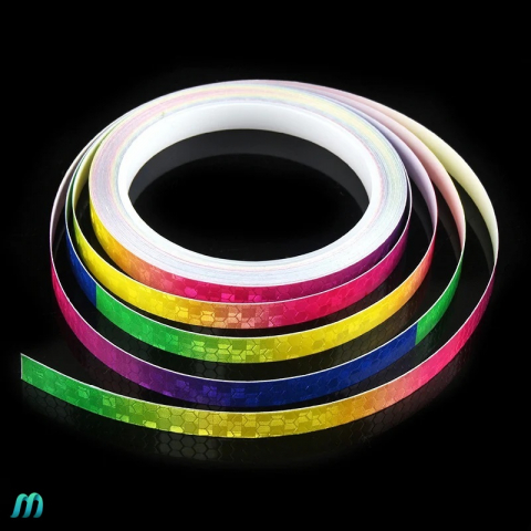 Banda adeziva reflectorizanta multicolor Banda reflectorizanta adeziva tip fagure autocolant reflectorizant multicolor banda reflectorizanta biciclete banda reflectorizanta haine banda reflectorizanta auto [12]