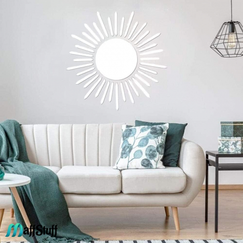 Oglinda Decorativa de Perete, Moderna, Model Soare cu Raze [10]