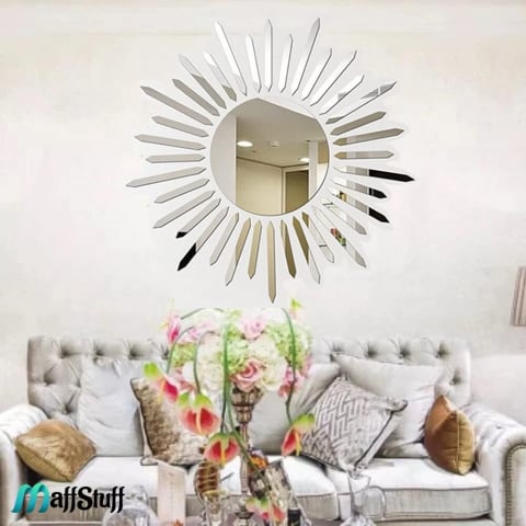 Oglinda Decorativa de Perete, Moderna, Model Soare cu Raze [16]