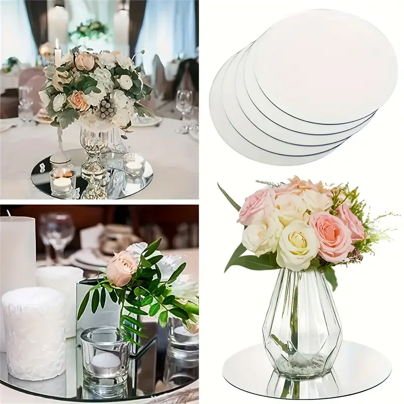 Set 6 Oglinzi Autoadezive Cercuri – Acrilic Reflectorizant, 20x20 cm, Decor Modern [6]