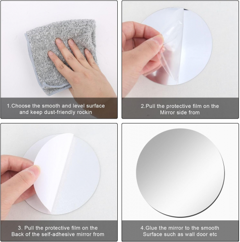 Set Oglinzi Acrilice Autoadezive Buline – Decor Perete, Mobilă, Reflectorizante, 3 cm / 5 cm [20]