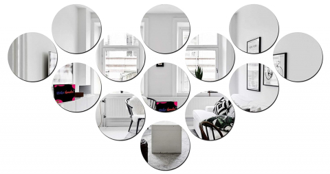 Set Oglinzi Acrilice Autoadezive Buline – Decor Perete, Mobilă, Reflectorizante, 3 cm / 5 cm [10]
