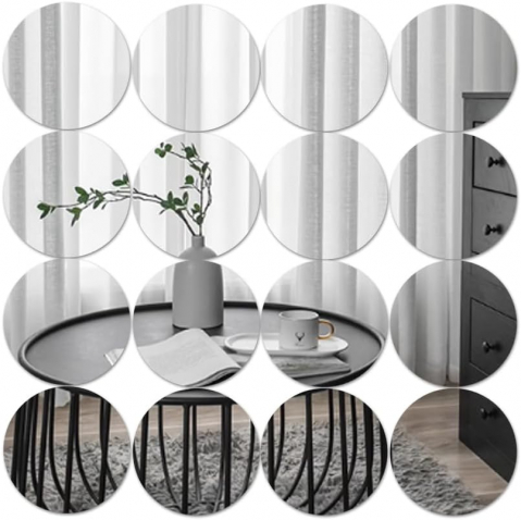 Set Oglinzi Acrilice Autoadezive Buline – Decor Perete, Mobilă, Reflectorizante, 3 cm / 5 cm [3]