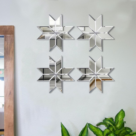 Set 100 Oglinzi Autoadezive Diamant Romb – Acrilic Reflectorizant, 2.5x1.3 cm, Decor Modern [7]