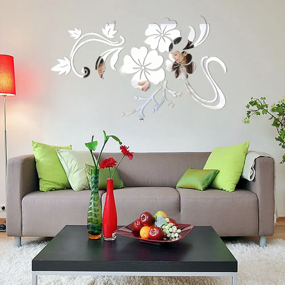 Oglinzi Tematice - Oglinzi Autoadezive Flori Decorative