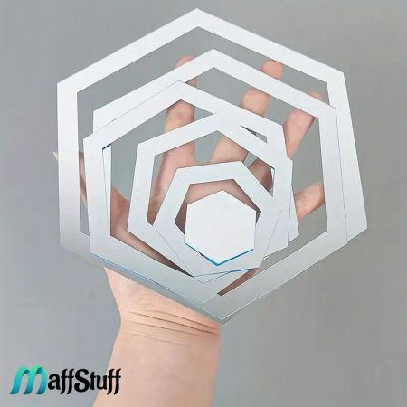 Oglinzi Decorative de Perete, Moderne, Model Rama Hexagonala [5]