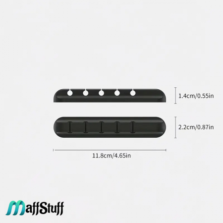Organizator din Silicon Autoadeziv 5M cu 5 Sloturi pentru Cabluri si Accesorii [6]