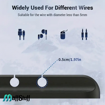 Organizator din Silicon Autoadeziv 5M cu 5 Sloturi pentru Cabluri si Accesorii [5]