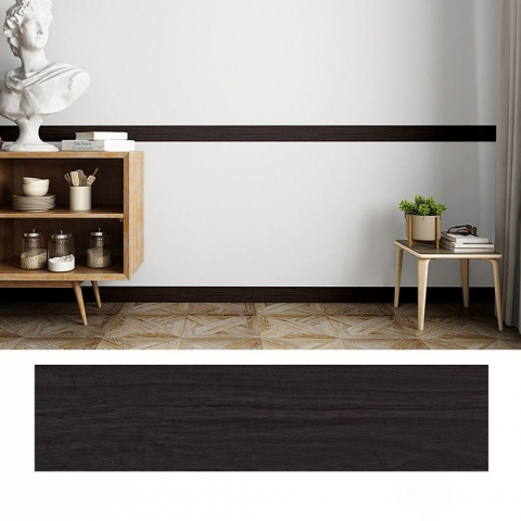 Decorative - Panou autoadeziv wenge 60x12 cm – impermeabil și izolator pentru plintă, pervaz sau brau decorativ