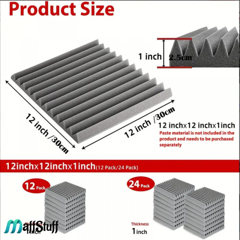 Panouri fonoabsorbante autoadezive Izolare acustică Burete poliuretanic Reducerea zgomotului Reducerea ecoului Absorbție fonică Estetică acustică Soluții de izolare fonică   Amenajări interioare acustice [6]