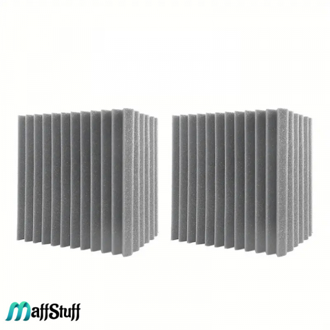 Panouri fonoabsorbante autoadezive Izolare acustică Burete poliuretanic Reducerea zgomotului Reducerea ecoului Absorbție fonică Estetică acustică Soluții de izolare fonică   Amenajări interioare acustice [10]