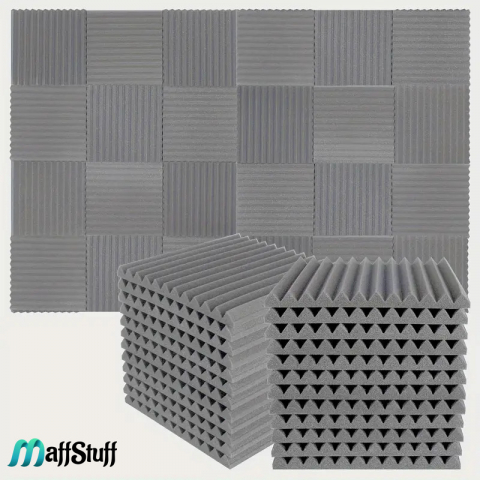 Panouri fonoabsorbante autoadezive Izolare acustică Burete poliuretanic Reducerea zgomotului Reducerea ecoului Absorbție fonică Estetică acustică Soluții de izolare fonică   Amenajări interioare acustice [17]