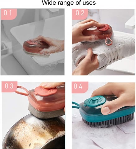Perie cu Recipient pentru Detergent – Ideală pentru Curățarea Covoarelor, Hainelor și Suprafețelor [7]