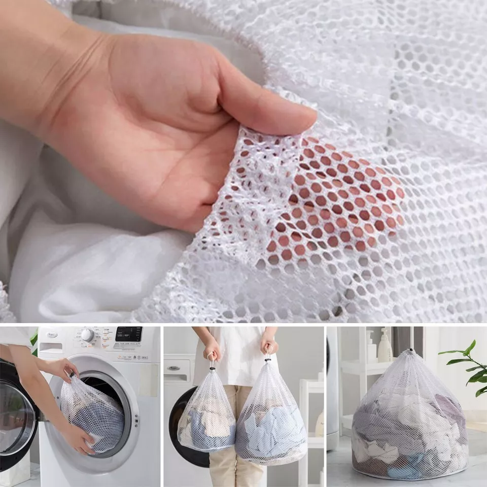 Sac de Spălat Rufe – Protecție Delicată, Material Textil Alb Pur [21]