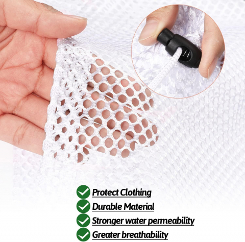 Sac de Spălat Rufe – Protecție Delicată, Material Textil Alb Pur [5]