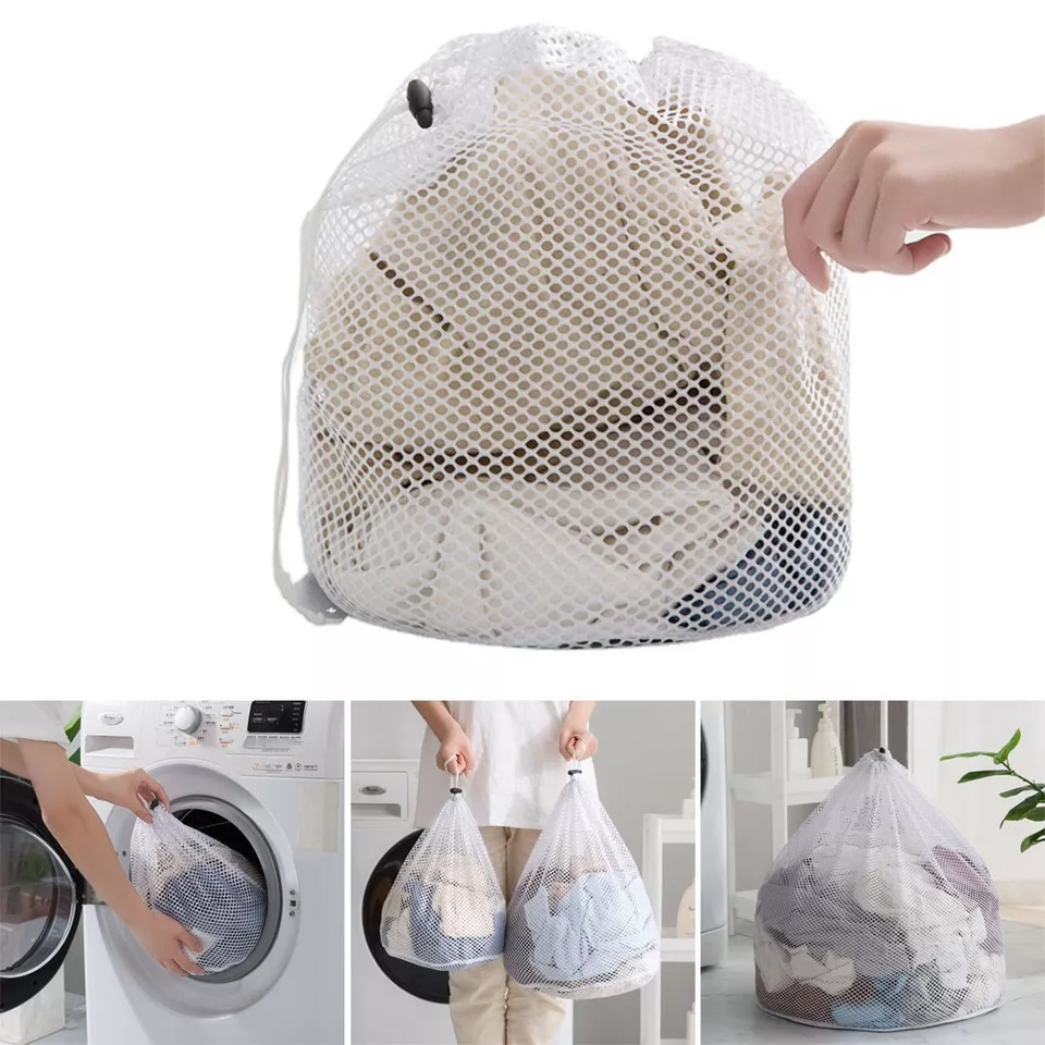 Sac de Spălat Rufe – Protecție Delicată, Material Textil Alb Pur [20]