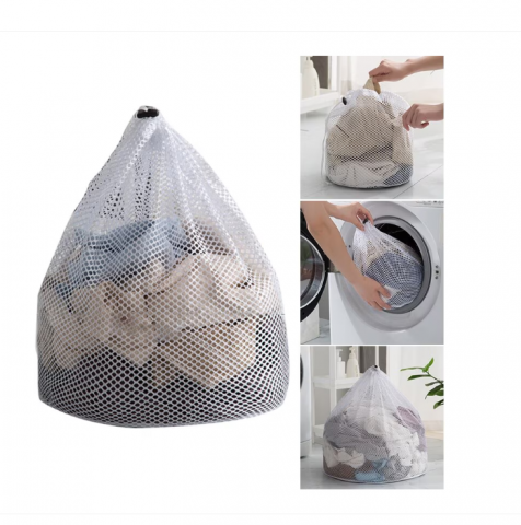 Sac de Spălat Rufe – Protecție Delicată, Material Textil Alb Pur [3]