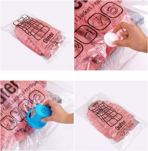 Sac de Vidat Haine Groase – Depozitare Compactă, 5 Umerașe, Zip Lock & Vidare [20]