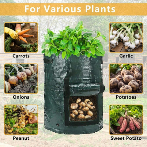 Sac pentru Plantat Legume și Fructe – Cartofi, Ceapă, Roșii, PVC Premium, 27x32 cm, 26.5 L [11]