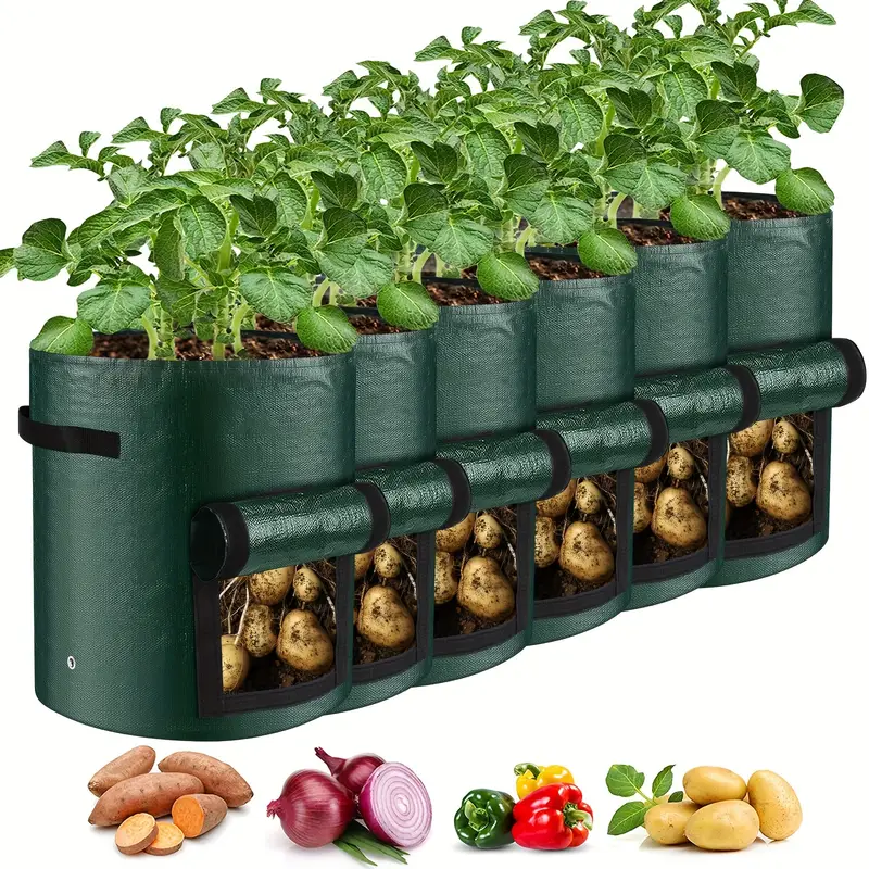 Sac pentru Plantat Legume și Fructe – Cartofi, Ceapă, Roșii, PVC Premium, 27x32 cm, 26.5 L [6]
