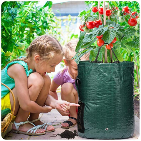 Sac pentru Plantat Legume și Fructe – Cartofi, Ceapă, Roșii, PVC Premium, 27x32 cm, 26.5 L [24]
