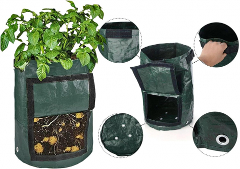 Sac pentru Plantat Legume și Fructe – Cartofi, Ceapă, Roșii, PVC Premium, 27x32 cm, 26.5 L [14]