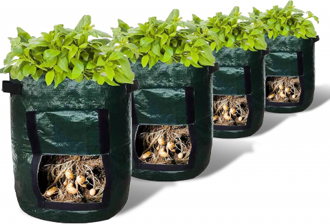 Sac pentru Plantat Legume și Fructe – Cartofi, Ceapă, Roșii, PVC Premium, 27x32 cm, 26.5 L [9]