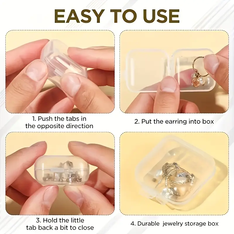 Set 20 Cutii Organizatoare Bijuterii – PVC Transparent, Inele, Cercei, Pandantive, Brățări [6]