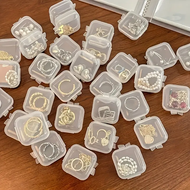 Set 20 Cutii Organizatoare Bijuterii – PVC Transparent, Inele, Cercei, Pandantive, Brățări [19]