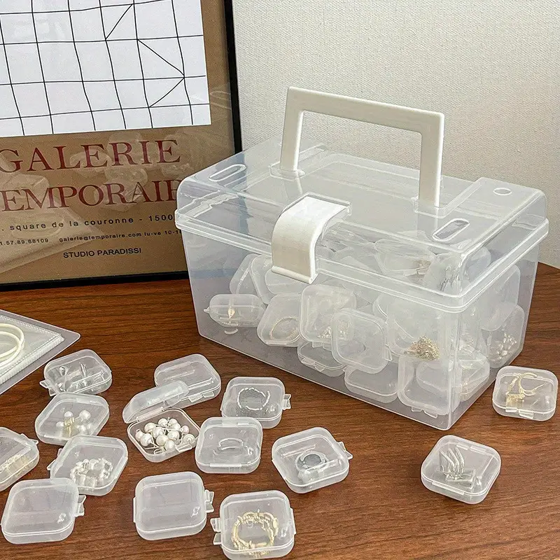 Set 20 Cutii Organizatoare Bijuterii – PVC Transparent, Inele, Cercei, Pandantive, Brățări [2]
