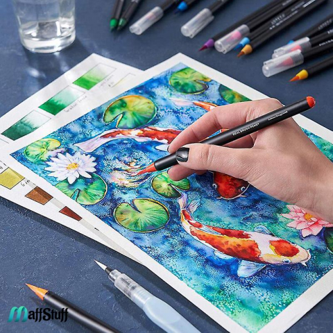 Markere cu Varf Pensula si Vopsea pe Baza de Apa markere acrilice carioci tip pensula Markere cu vopsea pe baza de apa markere tip pensula markere vopsea acrilica [8]