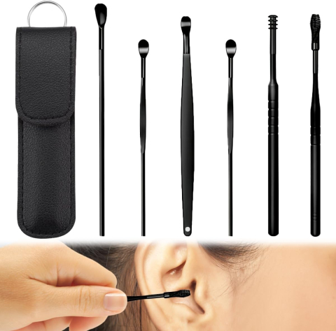 Îngrijire Personală - Relaxare - Sport - set instrumente curatare urechi reutilizabile argintiu MaffStuff