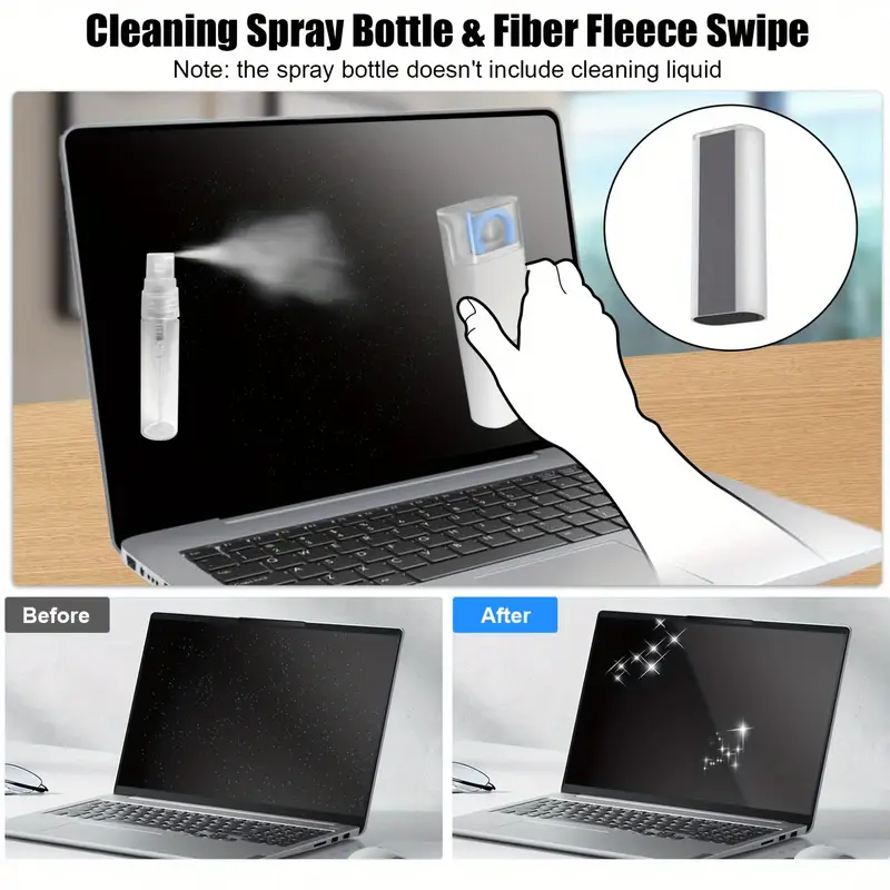 Set Curățare 7 în 1 pentru Laptop, Tastatură și Gadgeturi – Perie Multifuncțională, Duster, Extractor Taste, Spray Reîncărcabil [13]