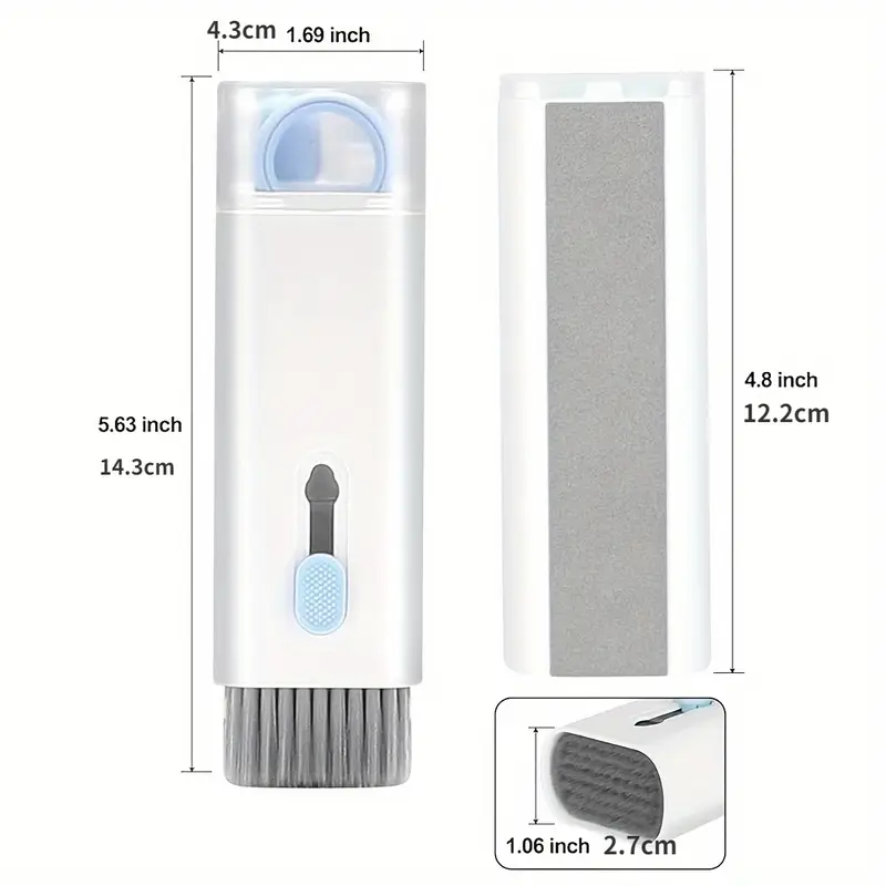 Set Curățare 7 în 1 pentru Laptop, Tastatură și Gadgeturi – Perie Multifuncțională, Duster, Extractor Taste, Spray Reîncărcabil [12]
