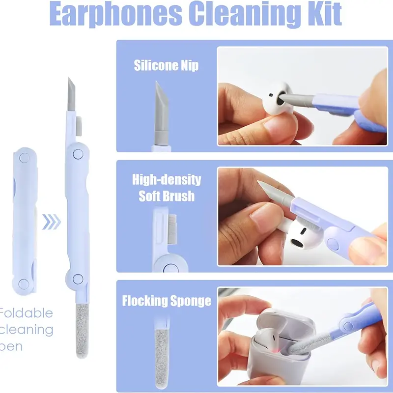 Set Curățare 7 în 1 pentru Laptop, Tastatură și Gadgeturi – Perie Multifuncțională, Duster, Extractor Taste, Spray Reîncărcabil [1]